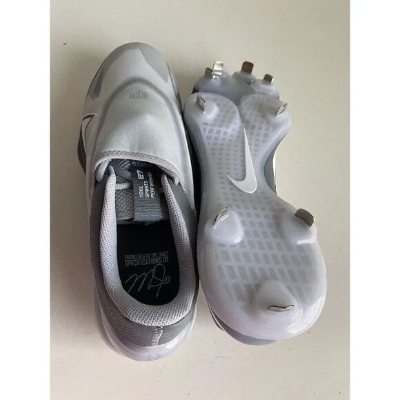 Nike Force Zoom Trout 8 Pro Metal Baseball Cleats Men’s Sz 13 Gray CZ5915-001 - Picture 9 of 11